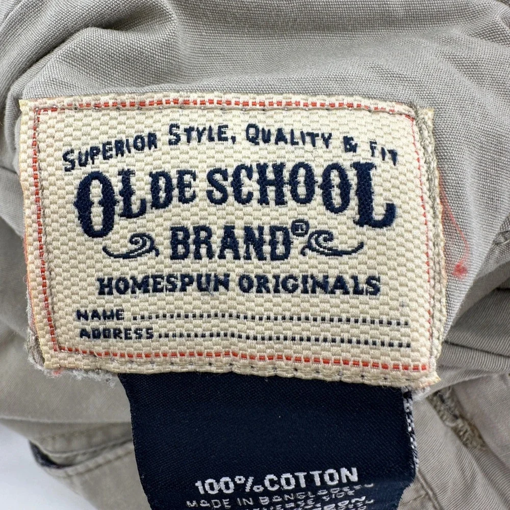 Olde School Brand Mens Reversible Plaid Khaki Chino Shorts 150564 Multi-Color